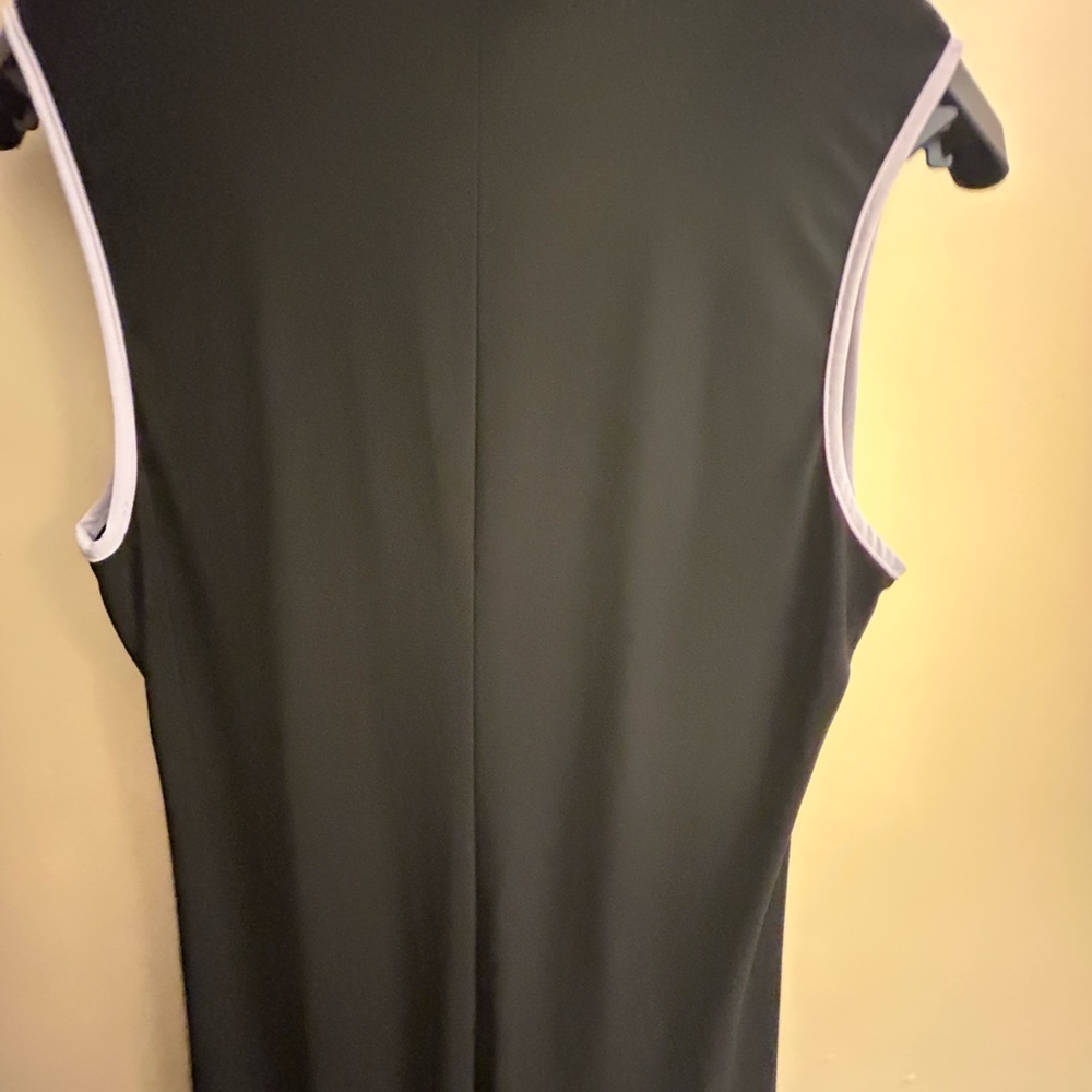 EUC MSK Black Dress w/White Accents, Zipper w/Silver Pull, Could be Cover Up - Picture 9 of 15